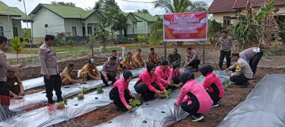 Polsek Pelangiran Luncurkan Program Pekarangan Lestari (P2L) untuk Mendukung Ketahanan Pangan