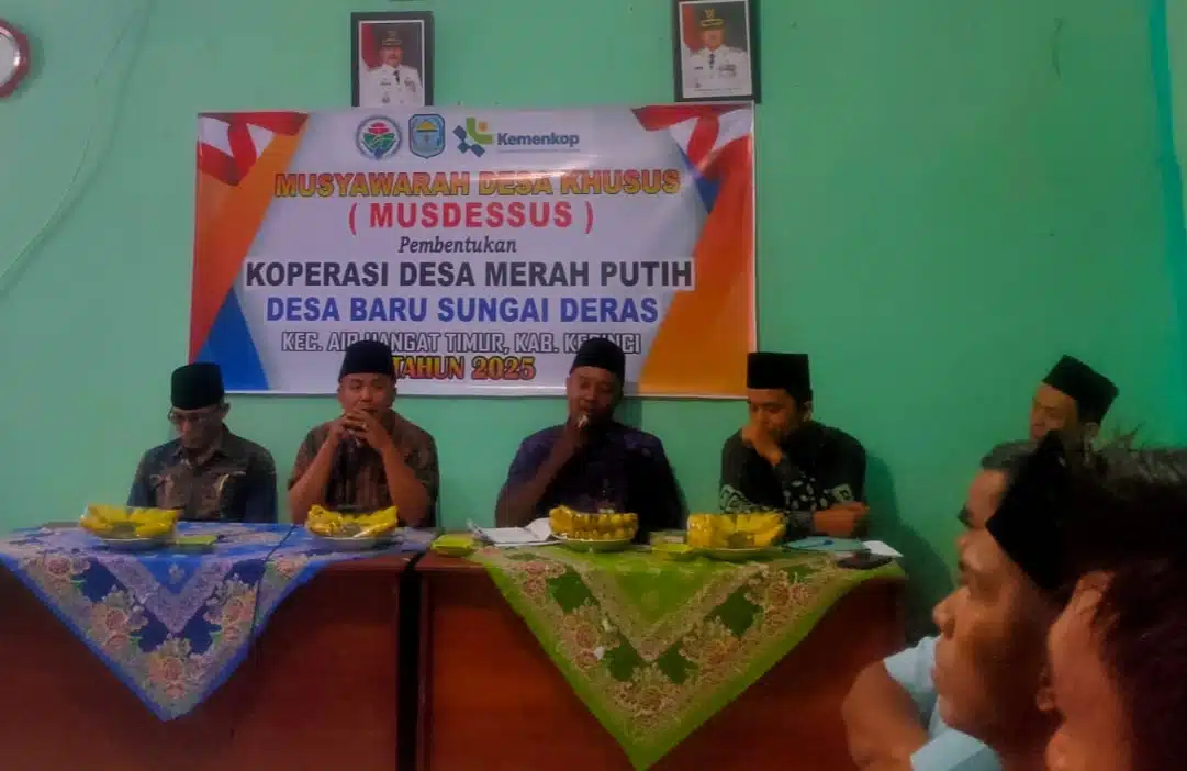 Desa Baru Sungai Deras Bentuk Pengurus Koperasi Merah Putih